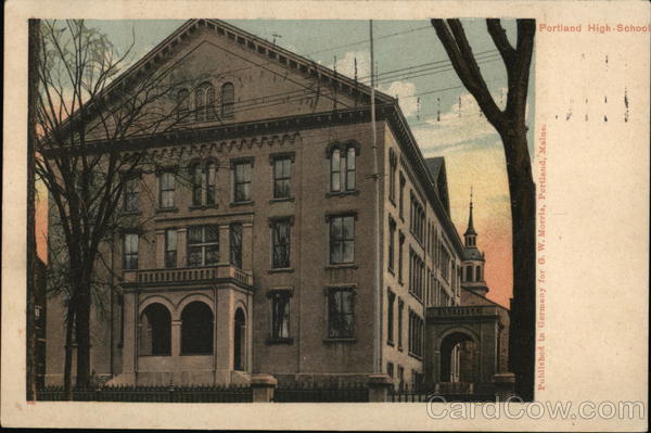 Portland High School Maine Postcard Portland High School Maine Postcard