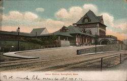 View of Union Station Springfield, MA Postcard Postcard Postcard