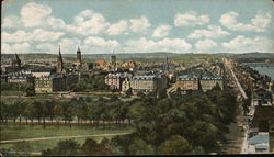 View of City From Above Postcard