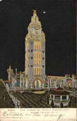 The Tower By Night, Dreamland Postcard