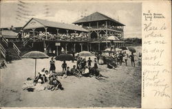 Beach Scene Long Branch, NJ Postcard Postcard Postcard