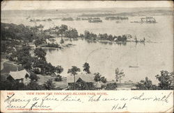 View from the Thousand Island Park Hotel Postcard