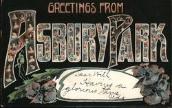 Greetings from Asbury Park New Jersey Postcard Postcard Postcard