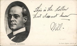 Richard Mansfield Postcard