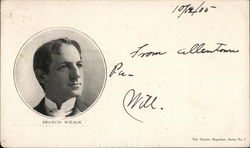 Francis Wilson - The Theatre Magazine, Series No. 1 Actors Postcard Postcard Postcard