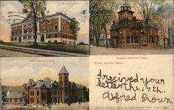 Normal School, Houghton Memorial Library, Mark Hopkins School Postcard
