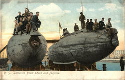 U. S. Submarine Boats 'Shark' and 'Porpoise' Navy Postcard Postcard Postcard