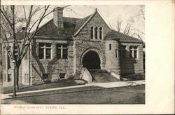 Public Library Building Dixon, IL Postcard Postcard Postcard