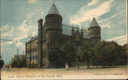 Detroit Museum of Art Michigan Postcard Postcard Postcard