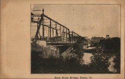 Rock River Bridge Dixon, IL Postcard Postcard Postcard