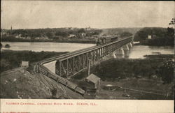 Illinois Central, Crossing Rock River Dixon, IL Postcard Postcard Postcard