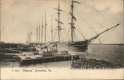 Shipping Scene Postcard