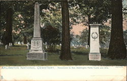 Arlington National Cemetery - Monuments to G. W. P. Custis and Wife Virginia Postcard Postcard Postcard