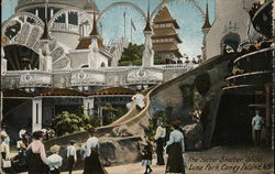 The Helter Skelter Slide, Luna Park, Coney Island Postcard