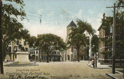 View of Longfellow Square Portland, ME Postcard Postcard Postcard