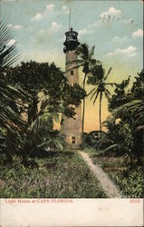 Lighthouse at Cape Florida Key Biscayne, FL Postcard Postcard Postcard