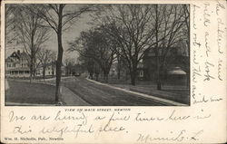 View On Main Street, Newton Postcard