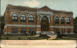 Easton Public Library Pennsylvania Postcard Postcard Postcard