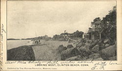 Looking West Clinton Beach, CT Postcard Postcard Postcard