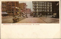 Broadway, Looking North from Court House St. Louis, MO Postcard Postcard Postcard