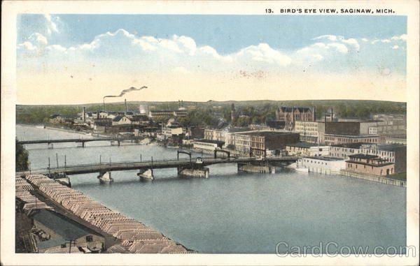 Bird's Eye View of Saginaw Michigan
