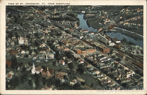 View of St. Johnsbury From Aeroplane Vermont