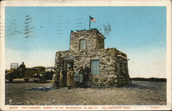 The Lookout, Summit of Mt. Washburn, Yellowstone Park