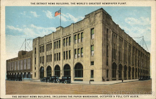 The Detroit News Building - The World's Greatest Newspaper Plant Michigan