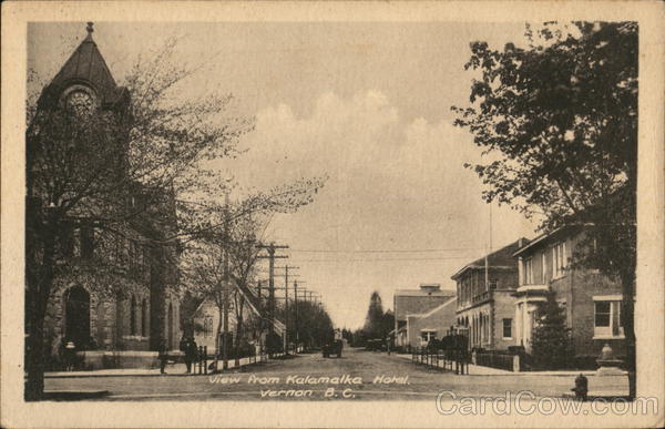 View from Kalamalka Hotel Vernon BC Canada British Columbia