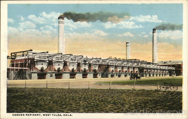 View of Cosden Refinery West Tulsa Oklahoma