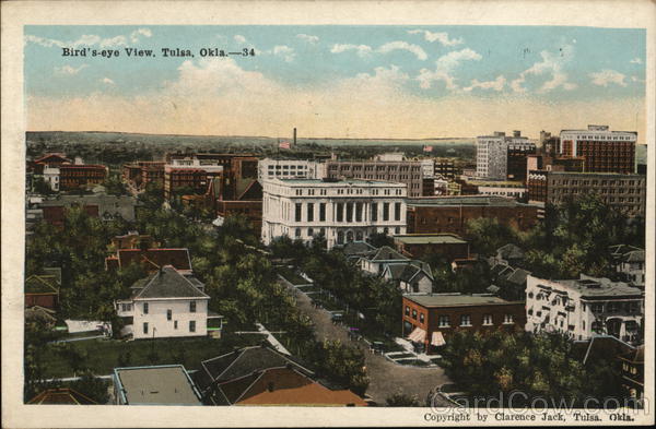 Bird's Eye View of City Tulsa Oklahoma Clarence Jack