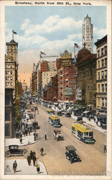 Broadway North from 38th Street New York