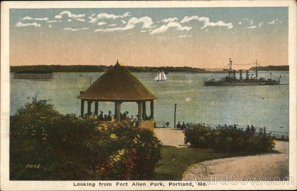 Looking From Fort Allen Park Portland Maine