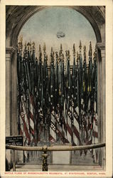 Battle Flags of Massachusetts Regiments at State House Postcard