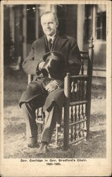 Governor Coolidge in Governor Bradford's Chair, 1620-1920 Postcard