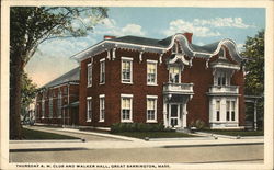 Thurday A.M. Club and Walker Hall Postcard