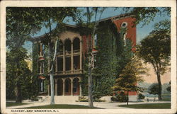 Front View of Academy East Greenwich, RI Postcard Postcard Postcard