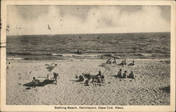 Bathing Beach Dennis Port, MA Postcard Postcard Postcard