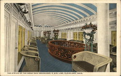The Atrium of the Great Ship Seeandbee, C. & B. Line The Atrium of the Great Ship Seeandbee, C. & B. Line