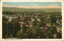 Bird's Eye View of Logan Utah Postcard Postcard Postcard