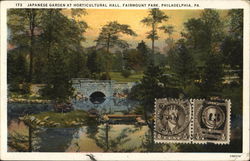 Fairmount Park - Japanese Garden at Horticultural Hall Philadelphia, PA Postcard Postcard Postcard