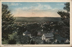 Birdseye View of Town Corry, PA Postcard Postcard Postcard