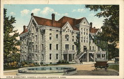 Girls' Dormitory, Haskell College Postcard