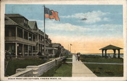Ocean Front and Cottages Postcard