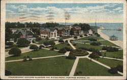 Fortress Monroe - Commisioned Officers Quarters and Water Front Hampton, VA Postcard Postcard Postcard