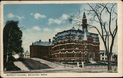 Bennett School Building Postcard