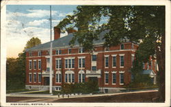 High School Westerly, RI Postcard Postcard Postcard