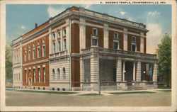Masonic Temple Crawfordsville, IN Postcard Postcard Postcard