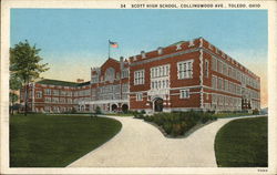 Scott High School, Collingwood Avenue Toledo, OH Postcard Postcard Postcard