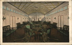 Lounge Room, Steamer Greater Buffalo Postcard